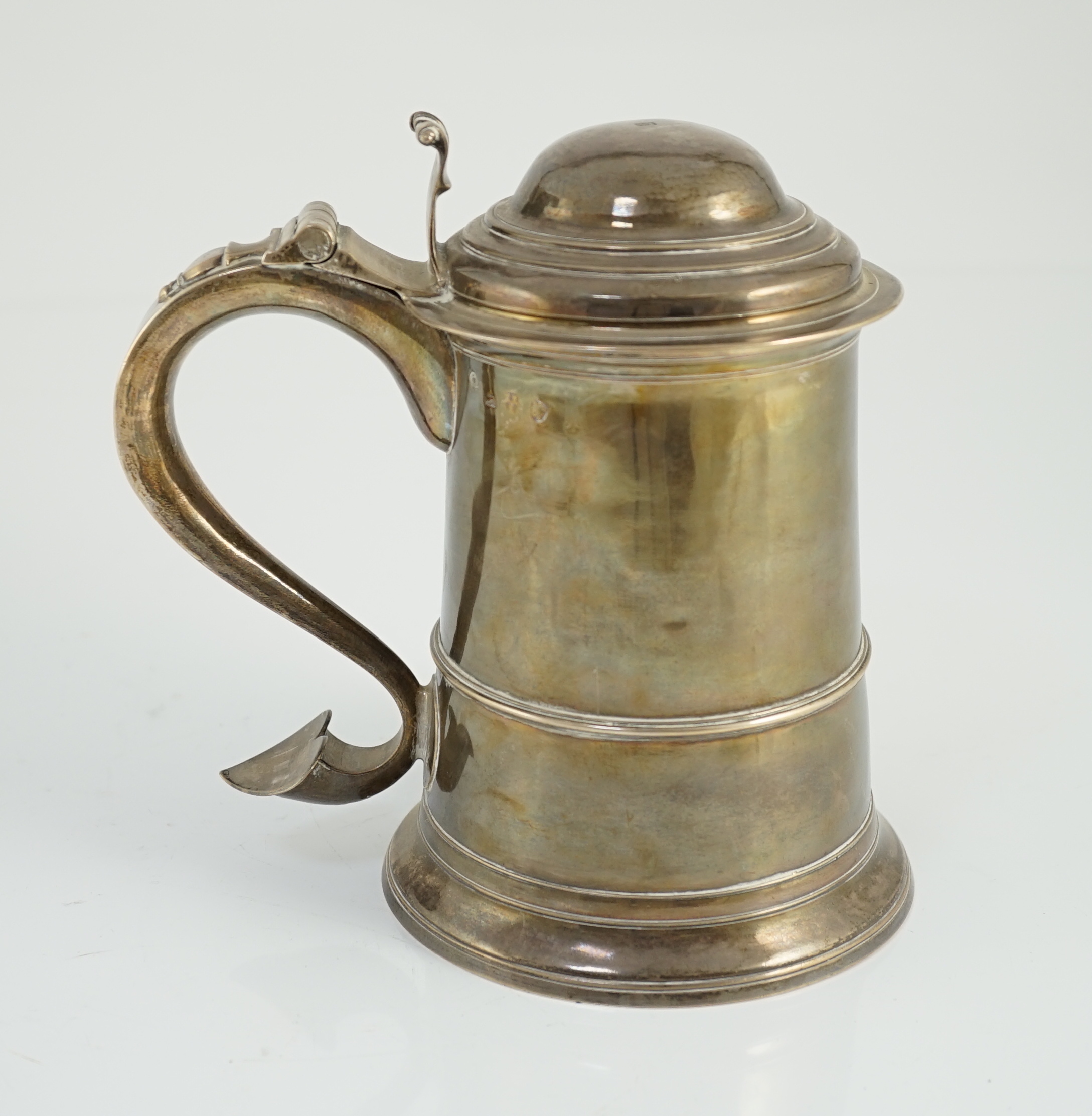 A mid 18th century provincial silver tankard, by John Langlands I